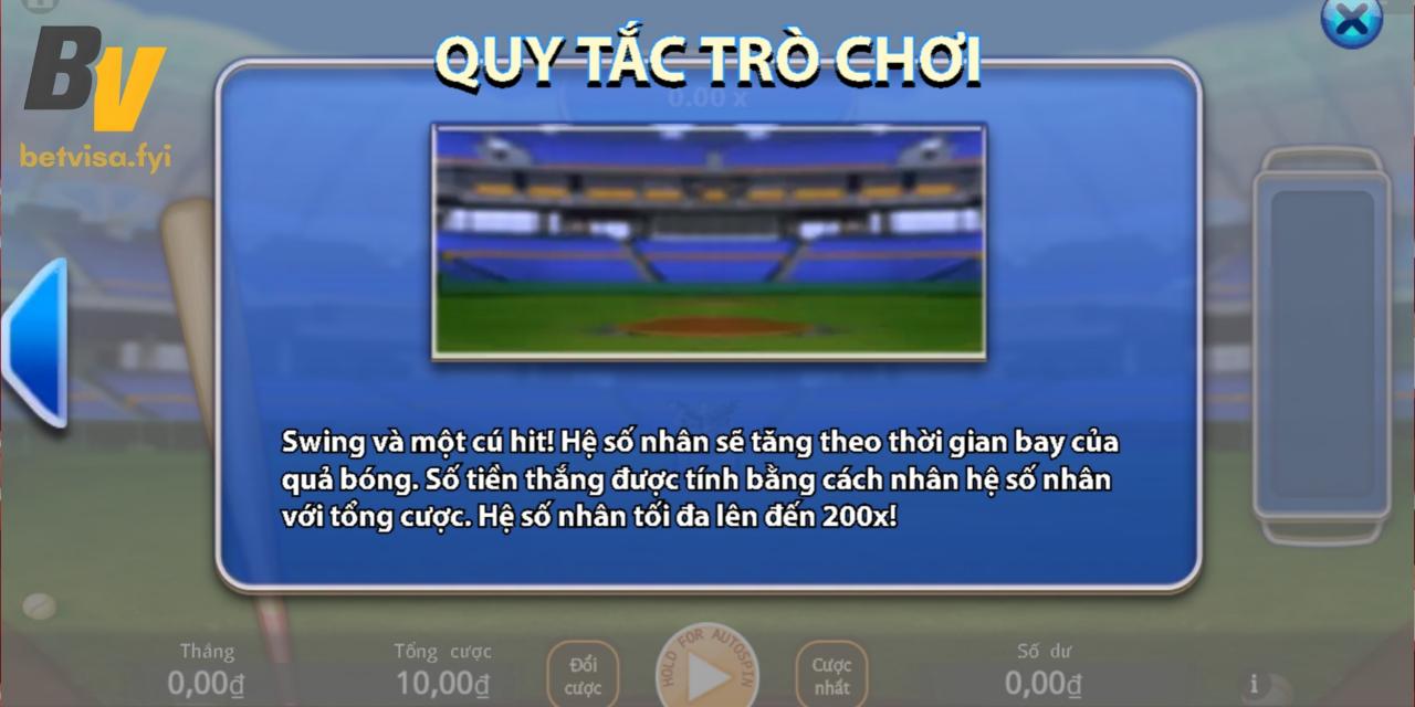 Kết quả của Home Run X phụ thuộc vào vận may của mỗi người